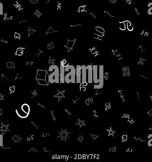abstract  school doodles seamless pattern Stock Photo