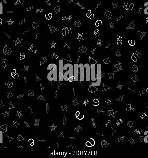 abstract  school doodles seamless pattern Stock Photo