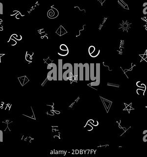 abstract  school doodles seamless pattern Stock Photo