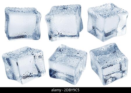 Square Ice Cube Isolated On White Background Stock Photo - Download Image  Now - Ice Cube, Abstract, Blue - iStock