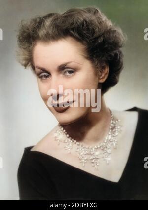 Marina Ried, deutsch russische Schauspielerin, Deutschland frühe 1950er Jahre. German Russian actress Marina Ried, Germany early 1950s. Stock Photo