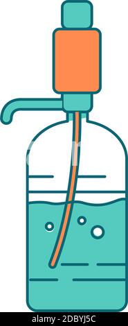 Office water cooler flat color vector object Stock Vector