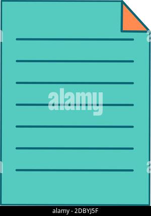 File flat color vector object Stock Vector