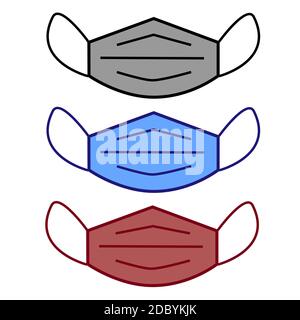 Medical mask icon. Epidemic sign. Illness protection symbol. Global connect network, ocean wave and chat dialog icons. Teamwork symbol Stock Vector