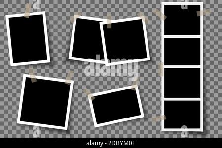 Vintage scrapbook picture frames. Retro kids birthday photo frame vector  templates. Picture frame, album photograph, snapshot on wall illustration  Stock Vector Image & Art - Alamy