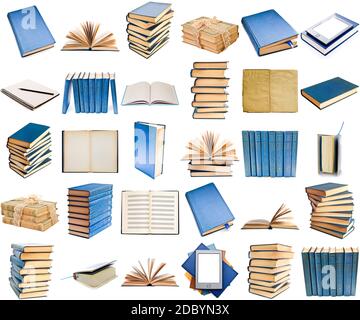 books collection isolated on a white background Stock Photo