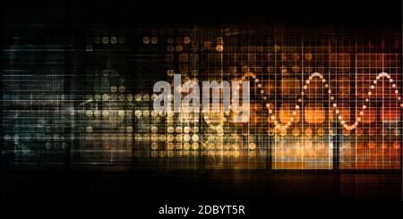 Telecommunications Mobile Data Grid as a Concept Stock Photo