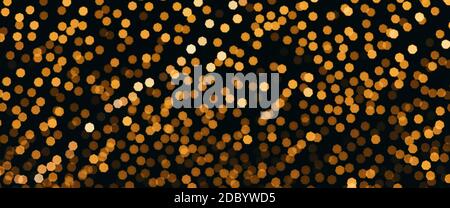 Many lightbulbs hanging on cable as garland decorative in festival isolated on dark night sky background, beautiful design of light string Stock Photo