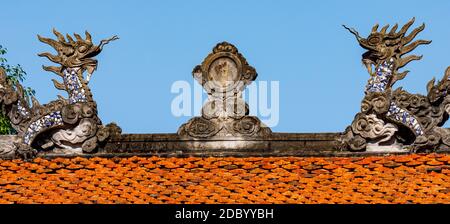 The Literature Temple of Hanoi in Vietnam Stock Photo