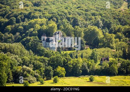 Perigord, the picturesque castle of Fayrac in Dordogne, France Stock Photo