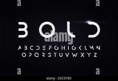 Digital urban alphabet, bold Futurism style letters. Geometric font ...