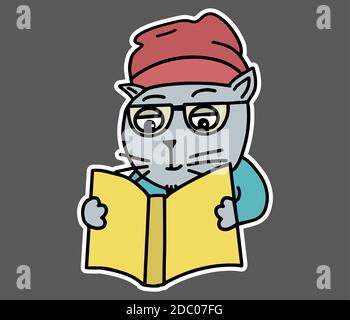 Cute cat with a Cap - Cool Cat - Sticker