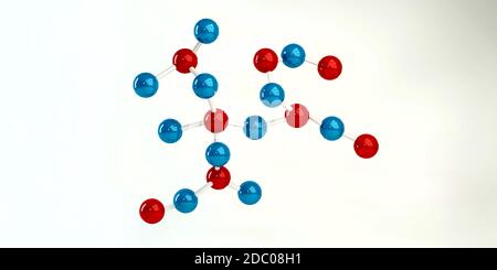 Molecule Structure in 3D as a Presentation Background Stock Photo