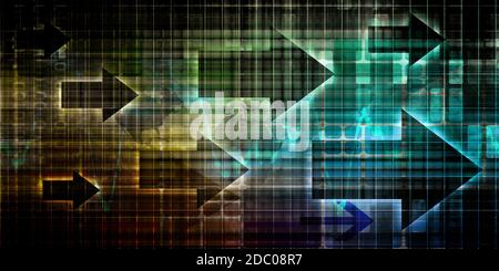Future Abstract with Arrows Moving Forward as Business Technology Stock Photo