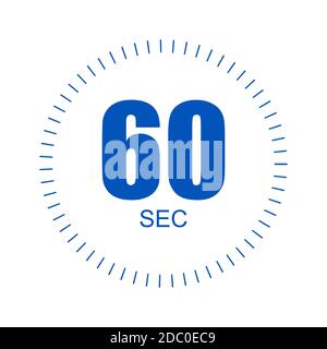 60 second time design over white background, vector illustration. EPS 10 Stock Vector