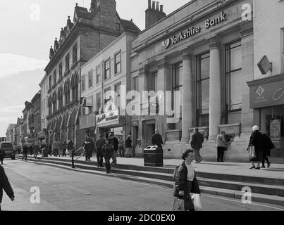 1997, Yorkshire Bank Building on High Row, Darlington North east England, Uk Stock Photo