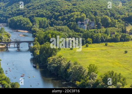 Perigord, the picturesque castle of Fayrac in Dordogne, France Stock Photo