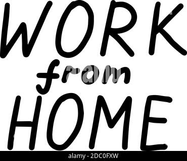 Font design for work from home with three kids doing homework ...