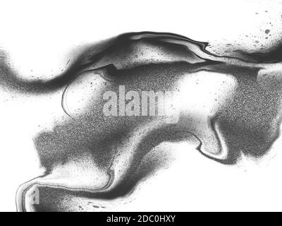 Abstract silver texture, Fluid design background grey color Fluid design acrylic artwork Stock Photo