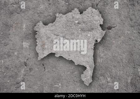 Map of Bahia on weathered concrete Stock Photo - Alamy