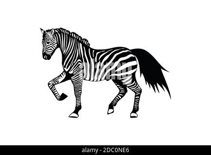 Illustration zebra design illustration vector eps format , suitable for your design needs, logo, illustration, animation, etc. Stock Vector