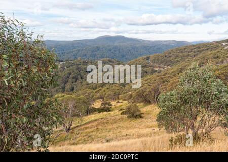 View of the Victorian Alps from M Buller in autumn - Mt Buller, Victoria, Australia Stock Photo