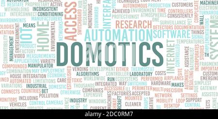 Domotics Home Automation System Solution and Services Stock Photo