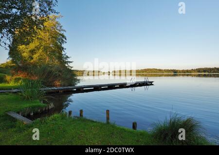 Lake 'Pelhamer See', 'EggstÃ¤tt-Hemhofer Seenplatte' (lake district), Chiemgau, Chiemsee, Upper Bavaria, Germany Stock Photo