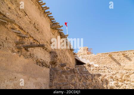 View of the old Arad Fort, in Manama, Muharraq, Bahrain. Stock Photo