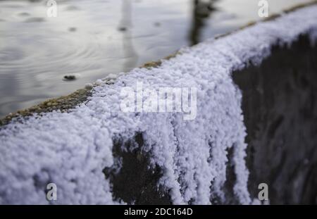 Salt in saline production, manufacturing and industry, nutritional properties Stock Photo