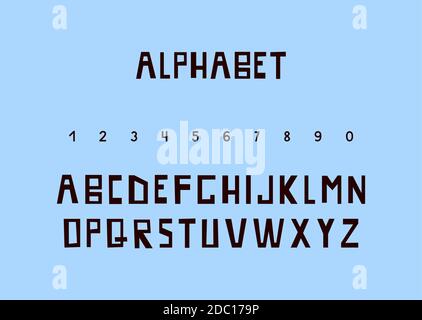 Bold font. Capital modern letters. Vector alphabet Stock Vector Image ...