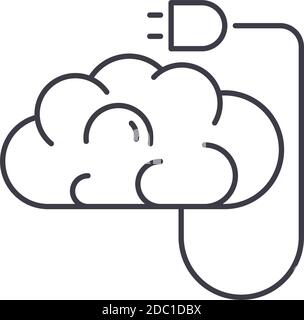 Complex thinking icon, linear isolated illustration, thin line vector, web design sign, outline concept symbol with editable stroke on white Stock Vector