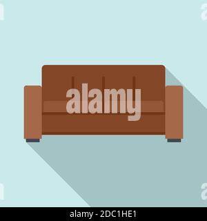 Folding sofa icon, flat style Stock Vector