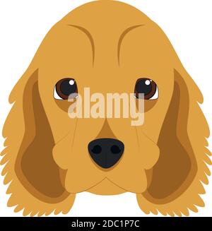 English Cocker Spaniel dog isolated on white background vector illustration Stock Vector