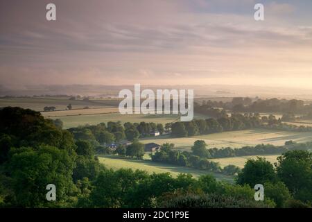 A view of the Chalke Valley in south-west Wiltshire, near the village of Bowerchalke. Stock Photo