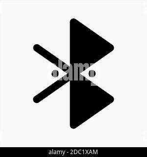 glyph bluetooth icon vector suitable for any user interface project. symbol elements for web interface or phone interface etc. Stock Vector