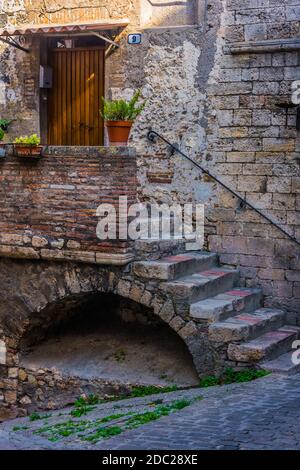 Architecture of Narni, an ancient hilltown and comune of Umbria, in central Italy Stock Photo