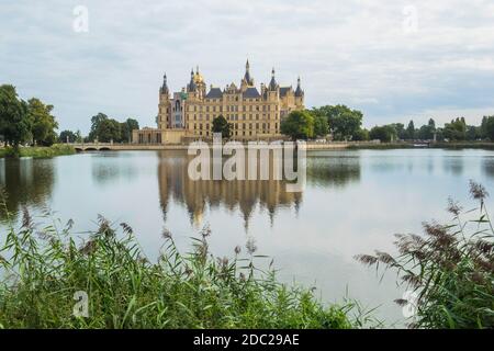 Germany, Schwerin in Mecklenburg-West Pomerania - Schwerin Castle Stock Photo