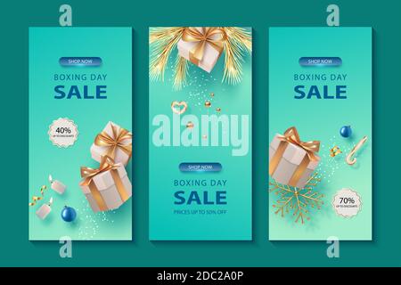Merry Christmas and Happy New Year realistic banner Stock Vector
