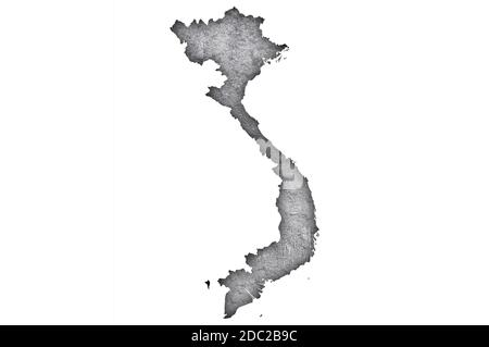 Map of Vietnam on weathered concrete Stock Photo - Alamy