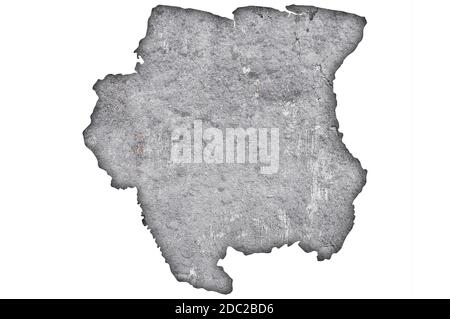 Map of Suriname on weathered concrete Stock Photo - Alamy