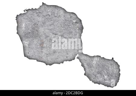 Map of Tahiti on weathered concrete Stock Photo - Alamy