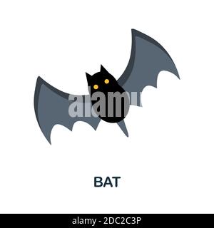 Bat icon. Simple element from halloween collection. Creative Bat icon for web design, templates, infographics and more Stock Vector
