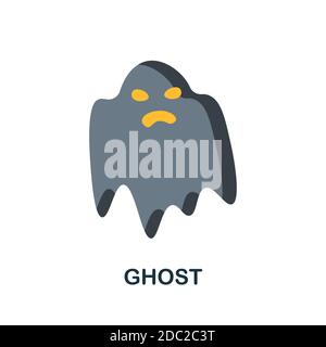 Ghost icon. Simple element from halloween collection. Creative Ghost icon for web design, templates, infographics and more Stock Vector