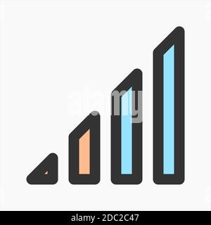 network signal icon vector for mobile phone user interface elements. suitable for any purposes. isolated illustration Stock Vector