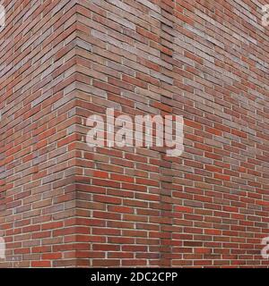 red brick wall corner useful as a background Stock Photo