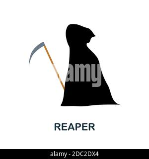 Reaper icon. Simple element from halloween collection. Creative Reaper icon for web design, templates, infographics and more Stock Vector