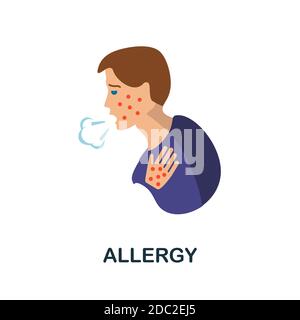 Allergy icon. Simple element from health diseases collection. Creative Allergy icon for web design, templates, infographics and more Stock Vector