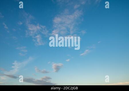 A Gorgeous Clear Sky With Whispy Clouds For Sky Replacement Stock Photo