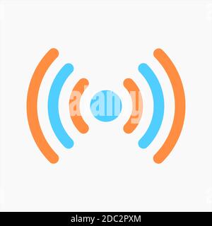 Wifi hotspot tethering icon vector isolated on white background. suitable for any purposes. user interface elements Stock Vector